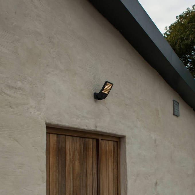 LUTEC LED buiten wandlamp ATLANTIS, donkergrijs, 22 cm, IP54