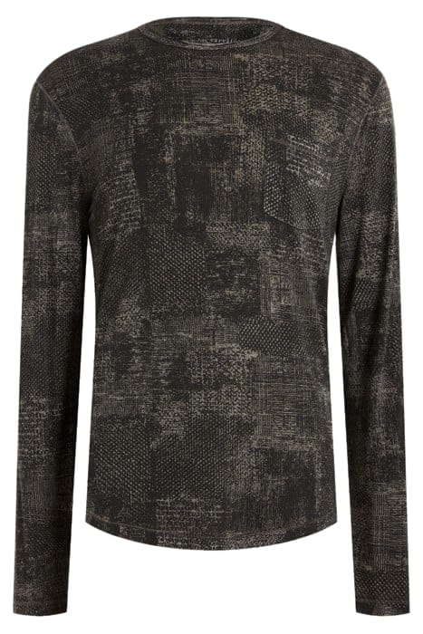 John Varvatos Atkins Ls Chipped Wall Printed Burnout C Med Grey Größe: S | Longsleeves Outlet | Herren | Grau