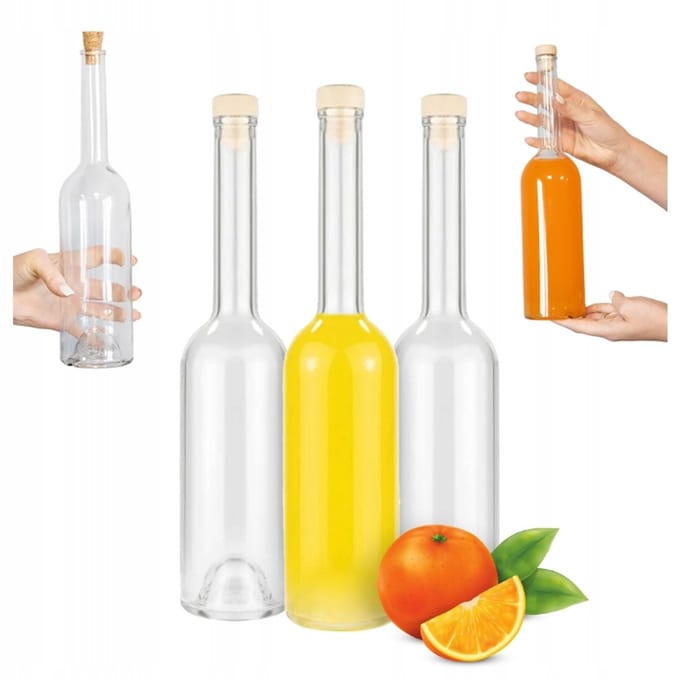 Bimberek FENICE - Decoratieve Fles - 500ml - Kurk - Glas