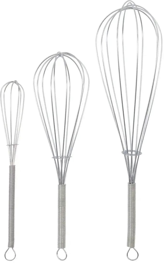 Nicolas Vahe Whisk zilveren afwerking - set van 3