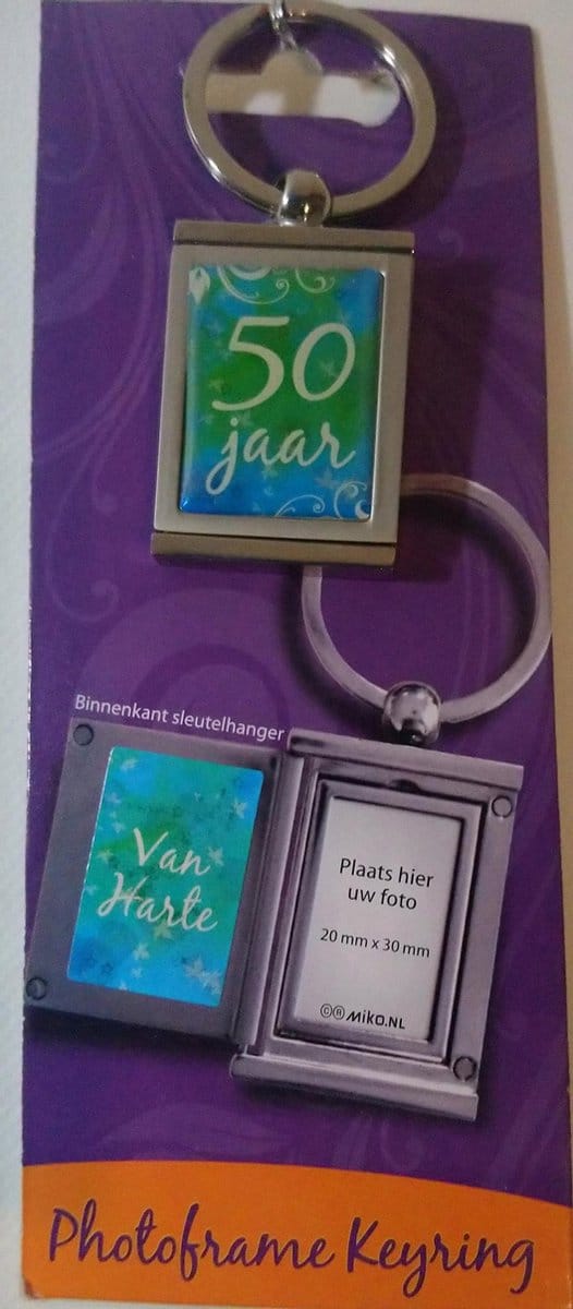 Sentiment - fotolijstje - sleutelhanger - 50 jaar