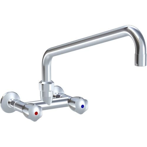 KWC Gastro two-handle wall-mounted sink mixer with spout from above for professional kitchen, projection 45 cm K.24.42.24.000C86