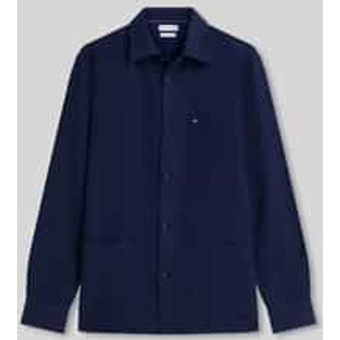 regular fit overshirt van katoenmix