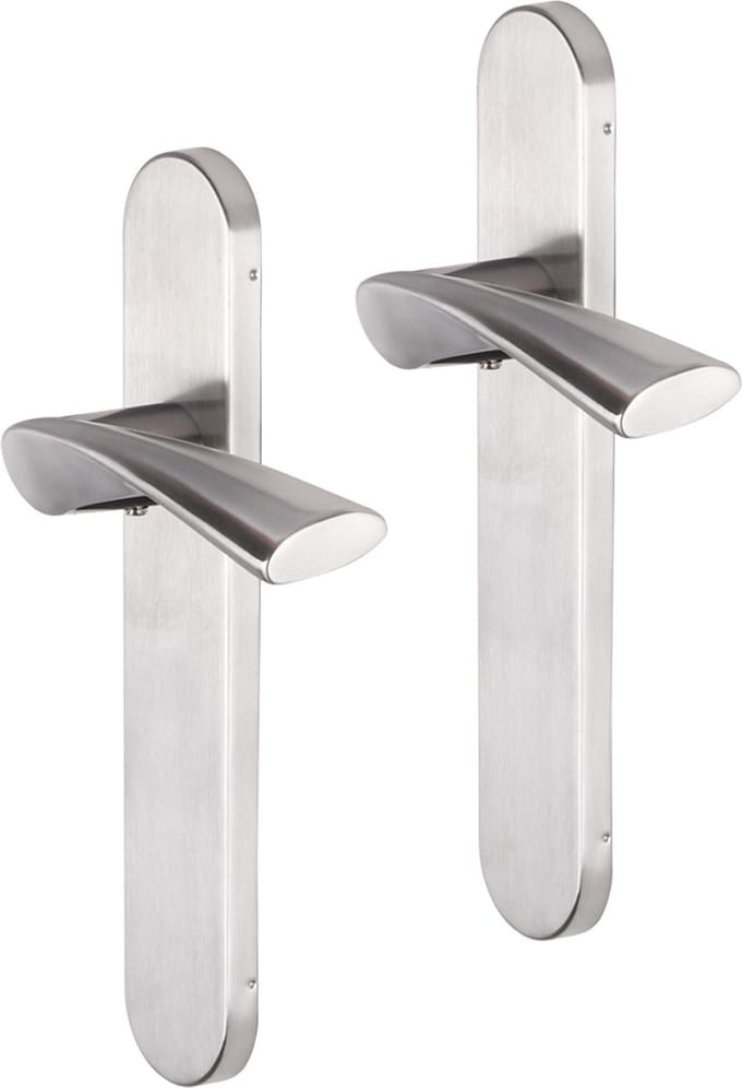 Deurkruk - Impresso Wigston - Voor binnen - Ovaal - deurschild - RVS - 2 stuks
