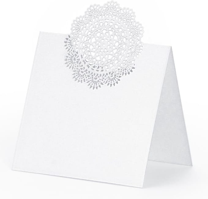 Partydeco - Naamkaartje roset (10st)