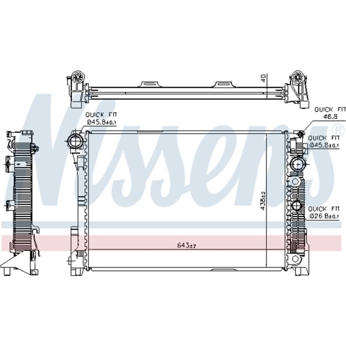 Radiator NISSENS 67163