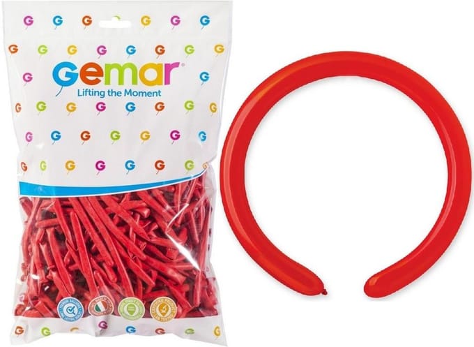 Ballons D4 - Tubes Italiens Rouges 45/ 100 Pcs.