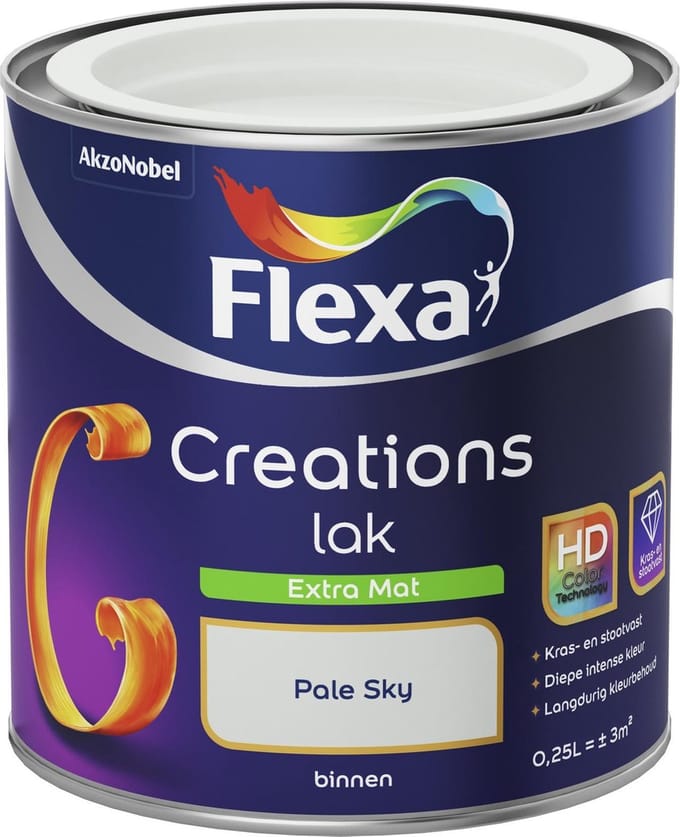 Flexa - Creations - Lak - Extra Mat - Pale Sky - 250 ml