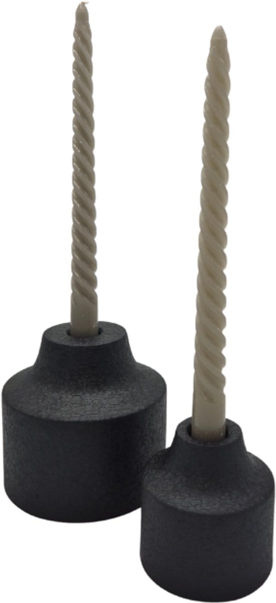 Deco4yourhome® - Kandelaar - Scandinavisch - Zaya - 12cm - Zwart