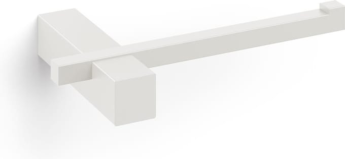 Zack Carvo toiletrolhouder, wit RVS