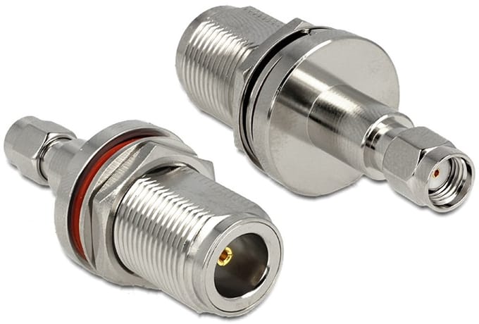N (v) - RP-SMA (m) inbouw adapter / 50 Ohm