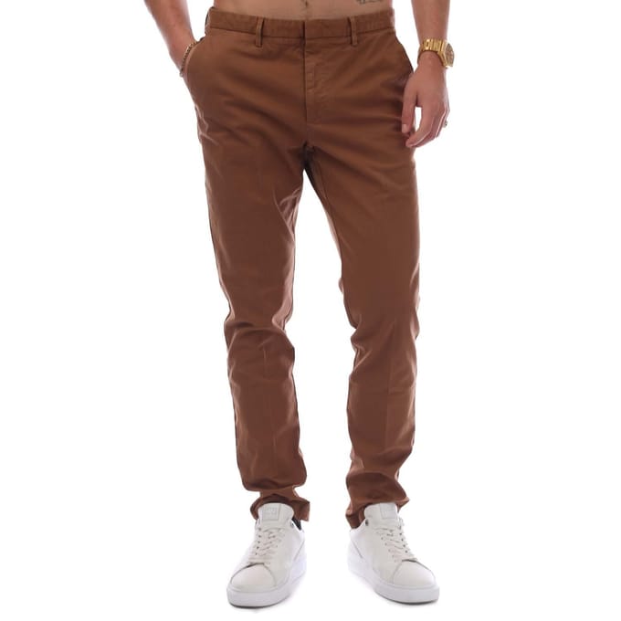Boss Heren Logo Slim Broek (Bruin)