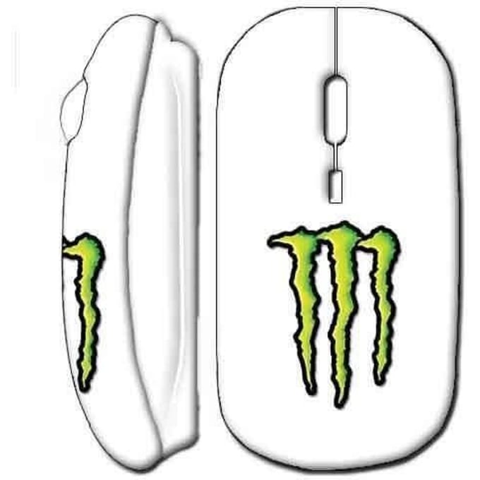 Souris Sans Fil - M Energy Monster - Blanc - Clé USB WiFi incluse - Compatible Mac et PC