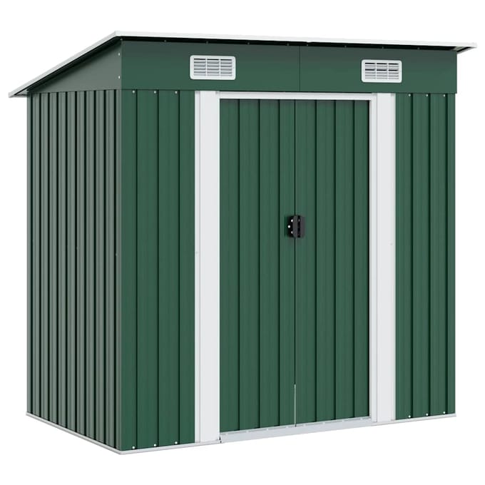 vidaXL - Tuinschuur - metaal - groen