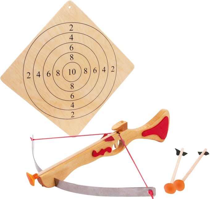 Small Foot - Wooden Sports Crossbow with Target Board 4 pcs.