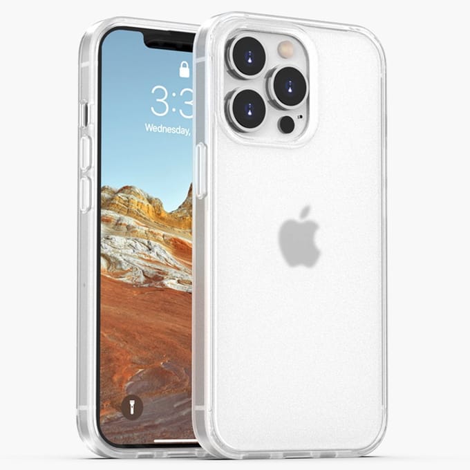 Mobiq Bumper Case geschikt voor iPhone 14 Plus - Shock Proof Hoesje Case geschikt voor iPhone 14 Plus Frosted Clear