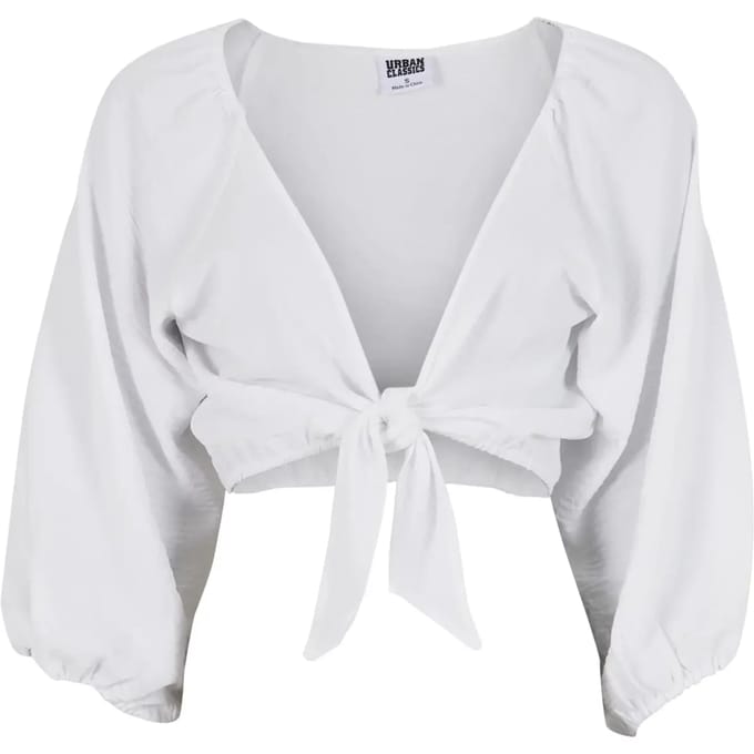 Urban Classics - Structured Knotted Blouse - L - Wit