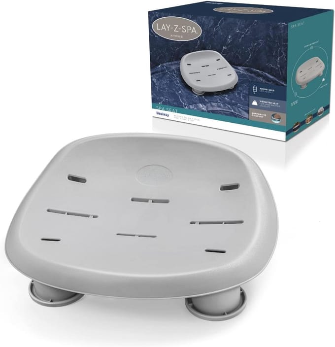 Universele verstelbare spa-stoel voor opblaasbare hot tubs – grijs