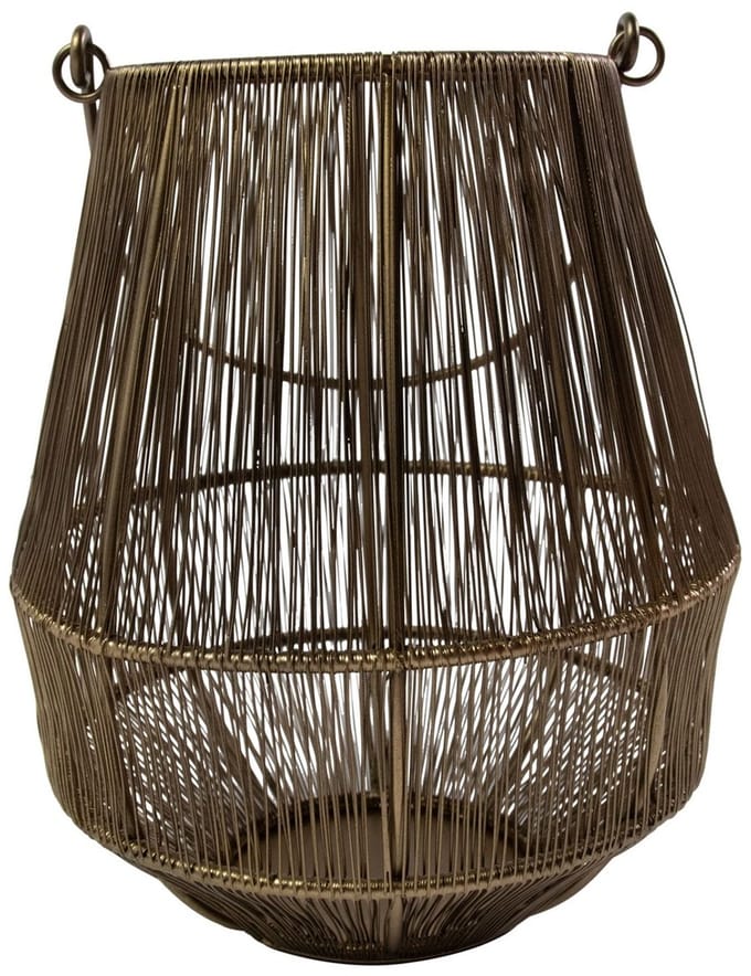 Lantaarn Ijzer zia brons h25 d22cm
