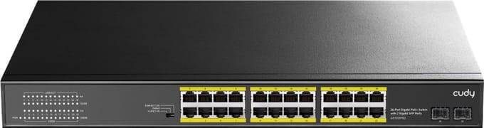 CUDY GS1028PS2 24-poorts Gigabit PoE+ Switch 2 SFP-poorten 300W