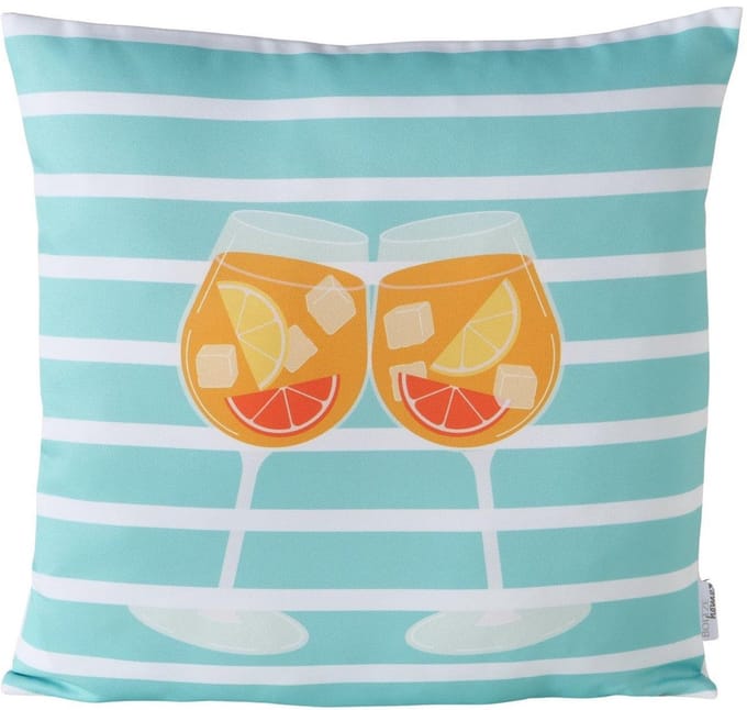 Boltze Home sierkussen Summer Spritz 45x45cm mediterrane stijl.