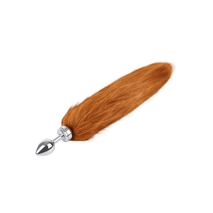 Rimba - Buttplug RVS Klein Met Vossenstaart - Bruin