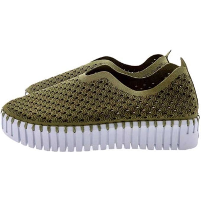 Instappers Platform TULIP3373W witte zool - 410 Army
