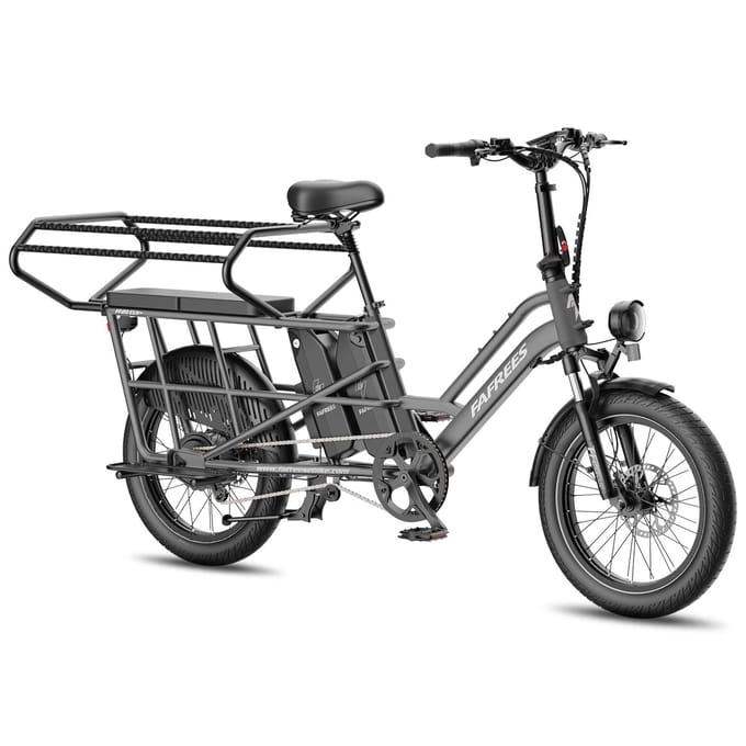 FAFREES FF20 CUV Modulaire Longtail E-Bike – Dubbele Accu 30AH, Hydraulische Schijfremmen grijs