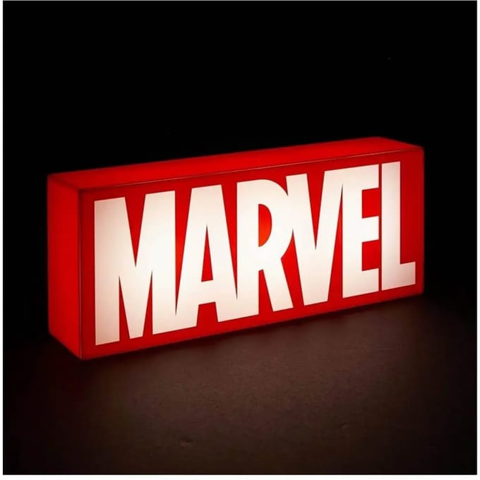 Paladone Marvel Logo LED Bureau Lamp - Rood, 30 x 12 cm