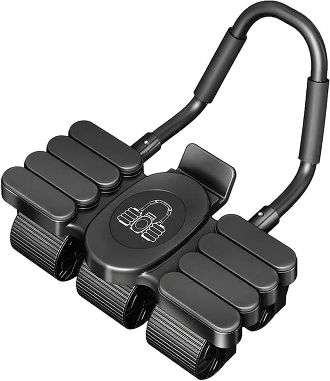 Buikspierwiel - Core Trainer - Krachtige Core Training - Automatische Terugvering - 39 cm Lengte - Zwart