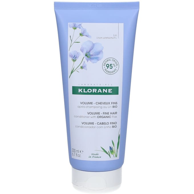 Klorane BIO Vlas Volumeconditioner | Omhult & geeft volume Fijn haar 200 Haarspoeling