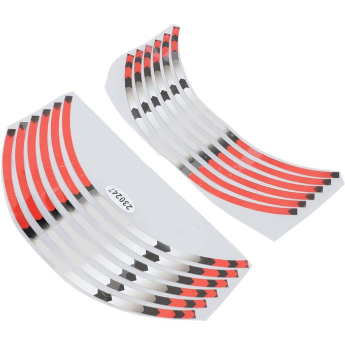 Autocollants de Jante de Moto Colorés Réfléchissants Autocollant de Bande de Jante de Roue de Moto pour 17 à 18 Pouces white