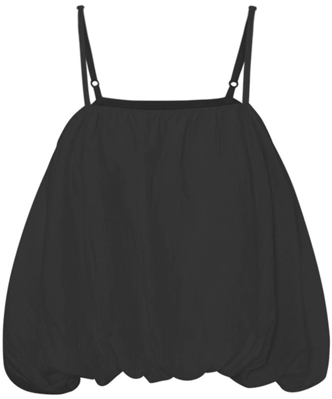 Lichte Geweven Casual Mouwloze Top - Zwart - Maat S