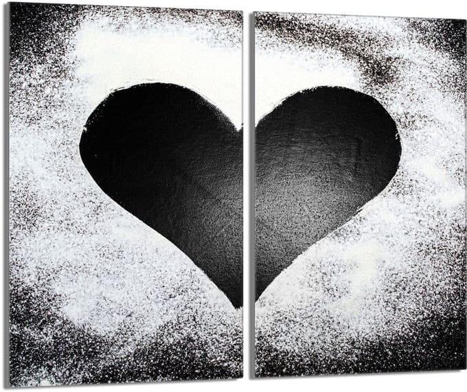 TMK ArtDeko - Snijplank - 30x52 cm - Hart - Glas