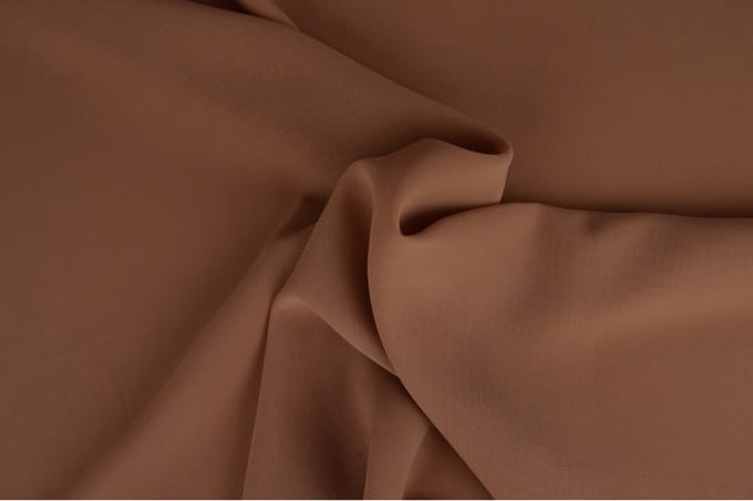 15 meter chiffon stof - Oud roze - 100% polyester