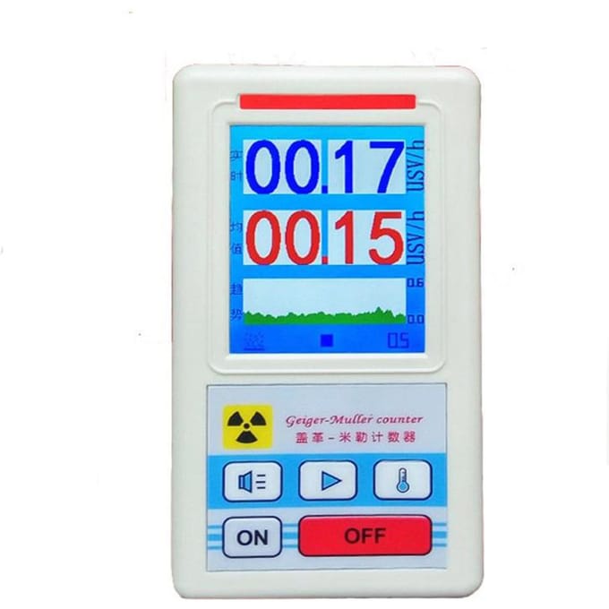 Display Scherm Geiger Teller Kernstralingsdetector Persoonlijke Dosimeter Marmer Detectoren Beta wit