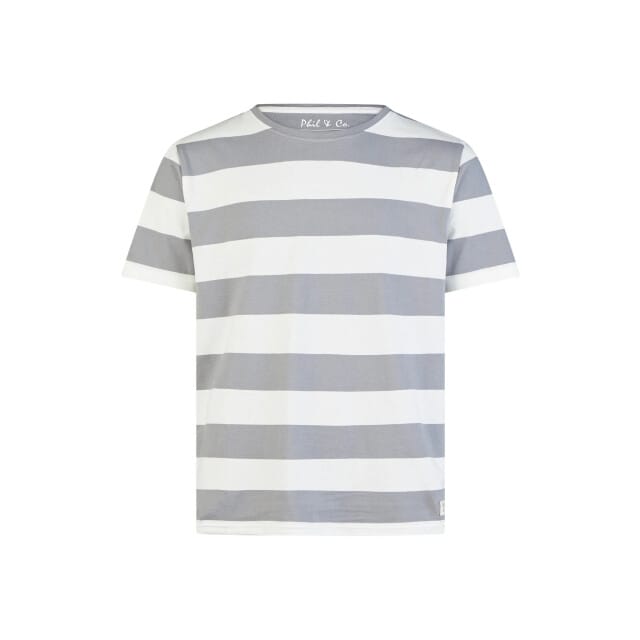 Phil & Co Heren Shortama Korte Pyjama Set Grijs Gestreept - Maat M