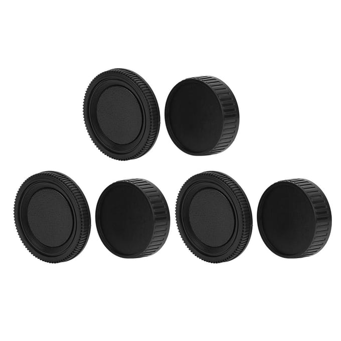 Zwarte Plastic Draagbare Lens Achterdeksel Body Voorkap Kit Geschikt voor Minolta MD Mount Camera black