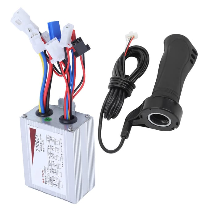 36V 350W Kleurrijke Koppen Elektrische Fiets Controller en Verlengde Kabel Gashendel Set white