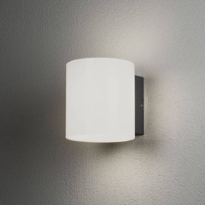 Konstsmide Foggia 7859-372 LED-buitenlamp (wand) Energielabel: G (A - G) LED LED vast ingebouwd 10 W Grijs, Wit