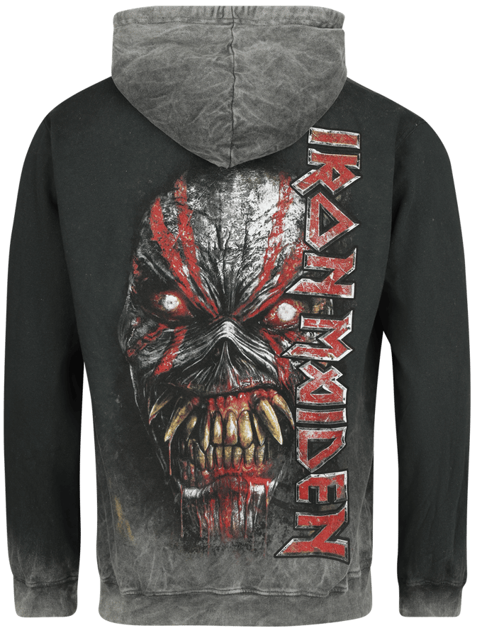 Iron Maiden Trui met capuchon - S tot M - voor Mannen - grijs