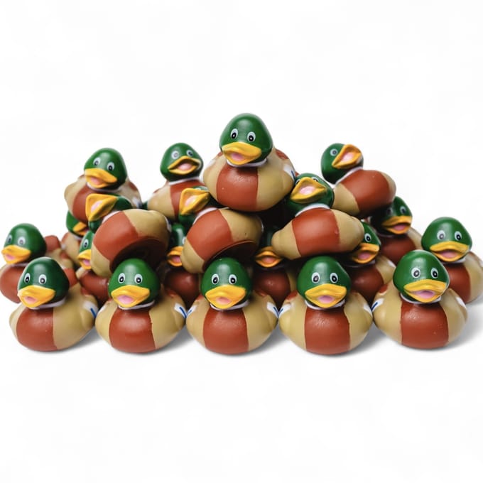 1224 Stuks Wilde Eend Rubberen Eendjes - Rubberen Eend Badspeeltjes En Jeep Eendjes Voor Feestartikelen beige