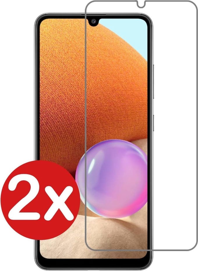 Screenprotector - 2 Stuks - Geschikt voor Samsung Galaxy A32 5G - Extra Sterk - Beschermglas - Gehard Glas - Tempered Glass - Screen Protector