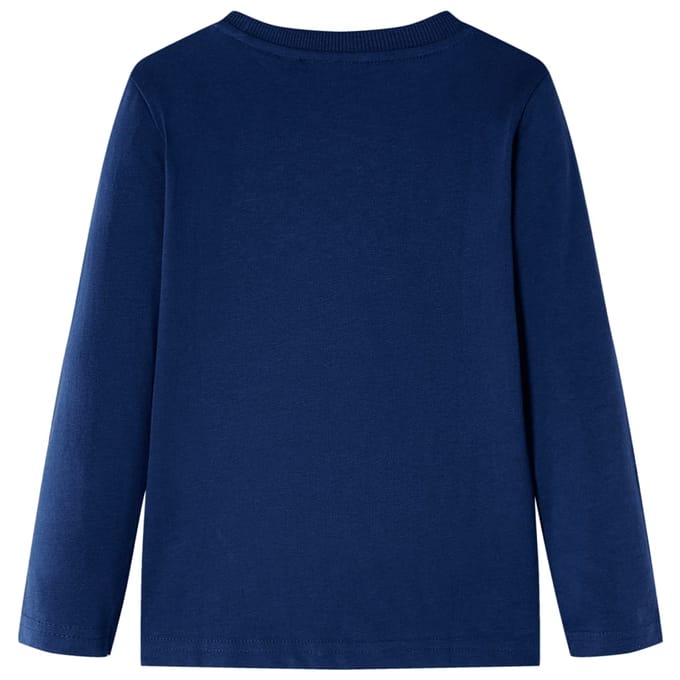 vidaXL Kindershirt met lange mouwen 128 marineblauw
