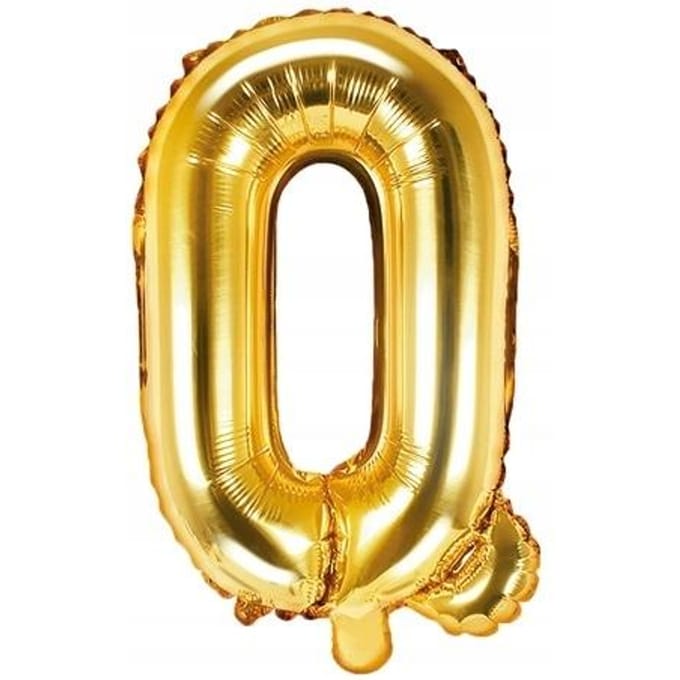 Partydeco - Folieballon Goud Letter Q (35 cm)