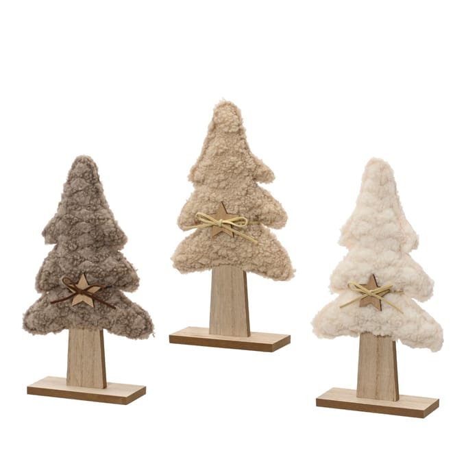 Boom polyester check teddy fur plywood star 3col  assorti