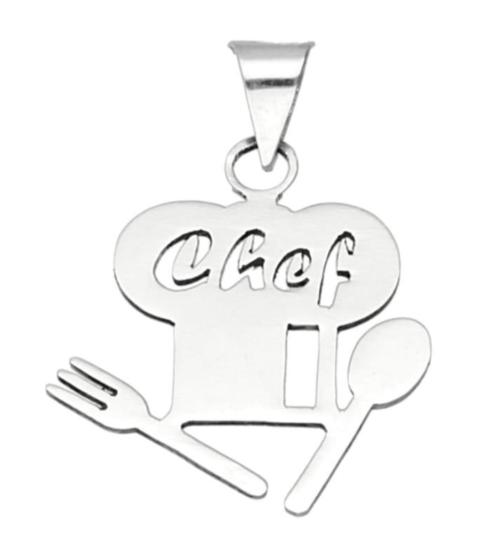Zilveren Chef kok kettinghanger