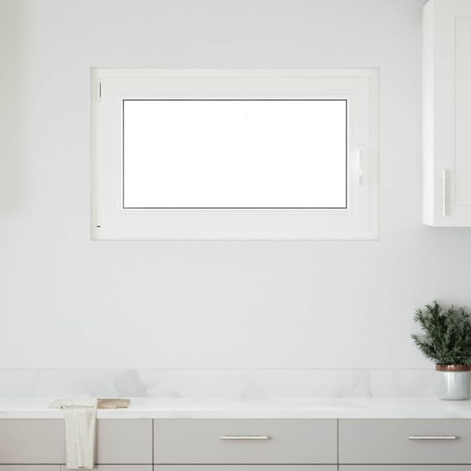 vidaXL - Kleur - binnenkant - kelderraam - Wit - RISOR - 100 - x - 60 - cm