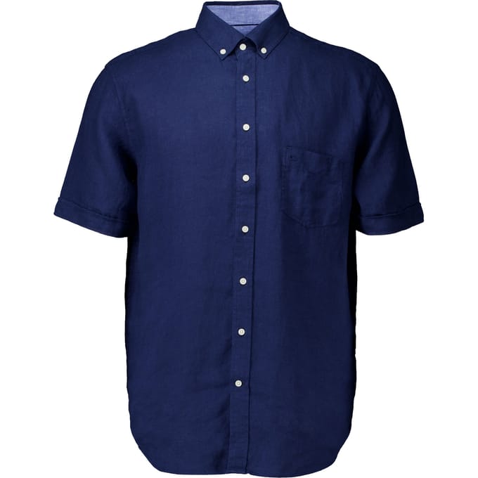 Giordano  Korte Mouw Overhemden Donkerblauw 516009