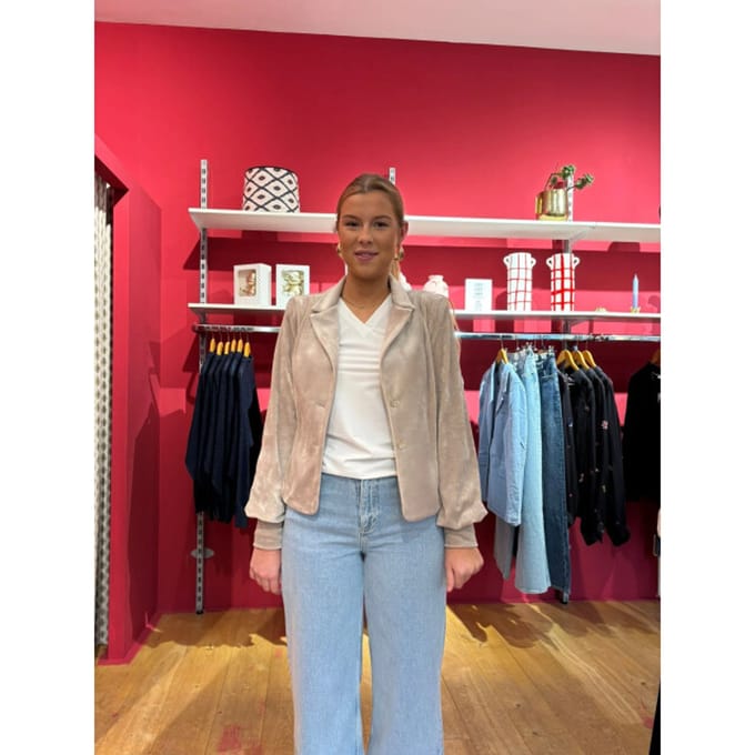 Helena Hart 7640 blazer lora velour sand
